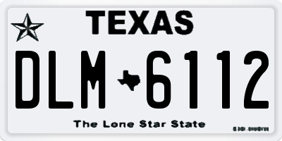 TX license plate DLM6112