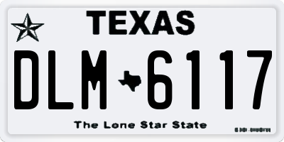 TX license plate DLM6117