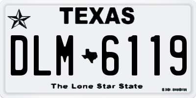 TX license plate DLM6119