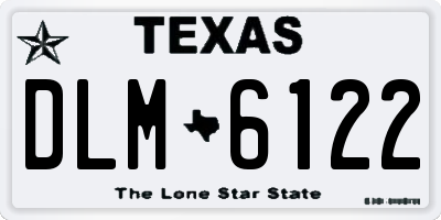 TX license plate DLM6122