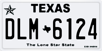 TX license plate DLM6124