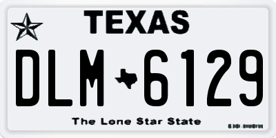 TX license plate DLM6129