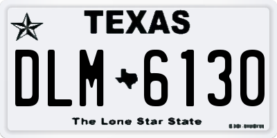 TX license plate DLM6130
