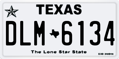 TX license plate DLM6134