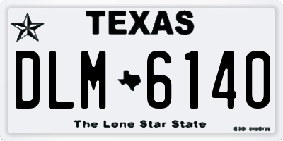 TX license plate DLM6140