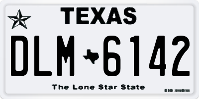 TX license plate DLM6142