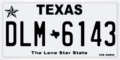 TX license plate DLM6143