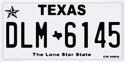 TX license plate DLM6145