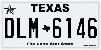 TX license plate DLM6146