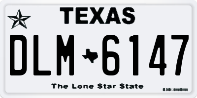 TX license plate DLM6147