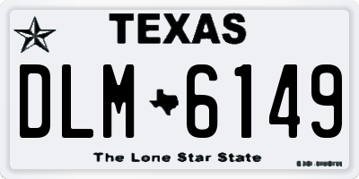 TX license plate DLM6149