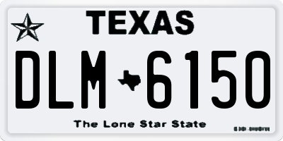 TX license plate DLM6150
