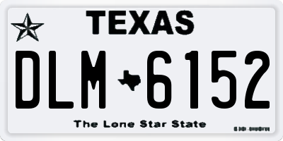 TX license plate DLM6152