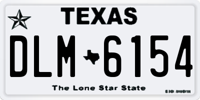 TX license plate DLM6154
