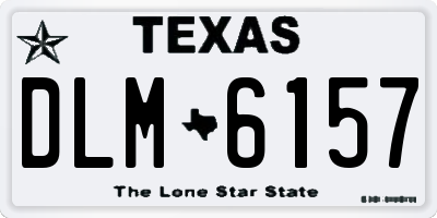 TX license plate DLM6157