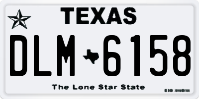 TX license plate DLM6158