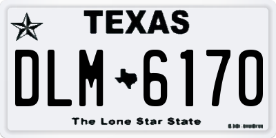 TX license plate DLM6170