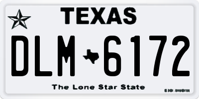 TX license plate DLM6172