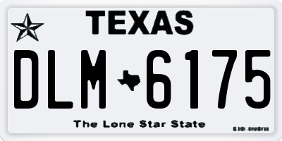 TX license plate DLM6175