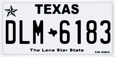 TX license plate DLM6183