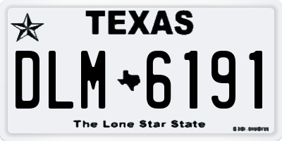 TX license plate DLM6191