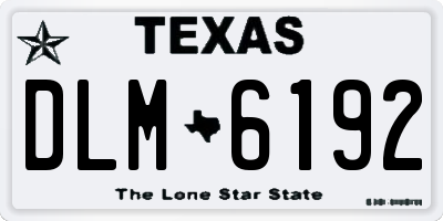 TX license plate DLM6192