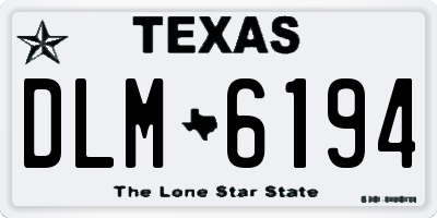 TX license plate DLM6194