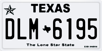 TX license plate DLM6195