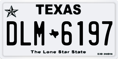 TX license plate DLM6197