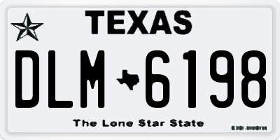 TX license plate DLM6198