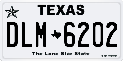 TX license plate DLM6202