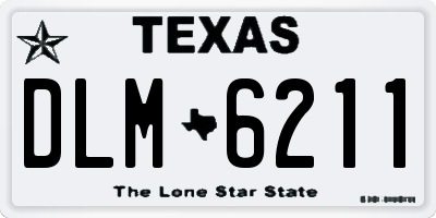 TX license plate DLM6211