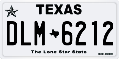 TX license plate DLM6212