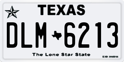 TX license plate DLM6213