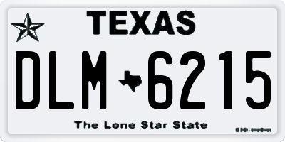 TX license plate DLM6215