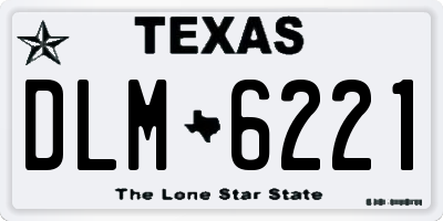 TX license plate DLM6221
