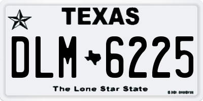 TX license plate DLM6225