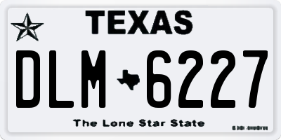 TX license plate DLM6227