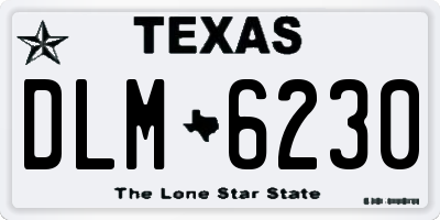 TX license plate DLM6230