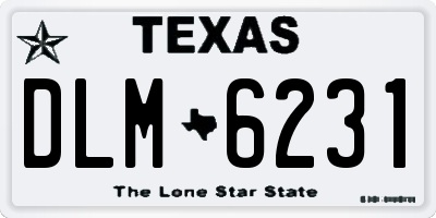 TX license plate DLM6231