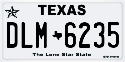 TX license plate DLM6235