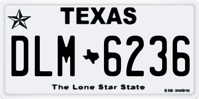 TX license plate DLM6236