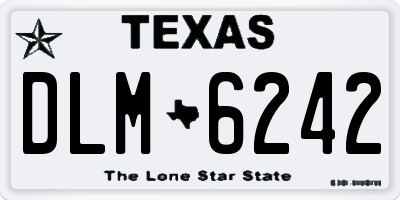 TX license plate DLM6242