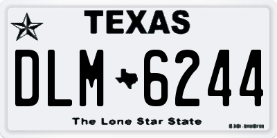 TX license plate DLM6244