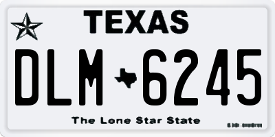 TX license plate DLM6245