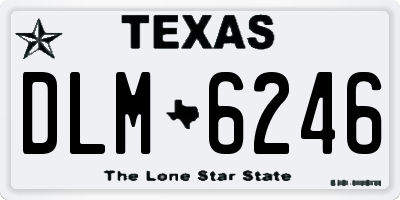 TX license plate DLM6246