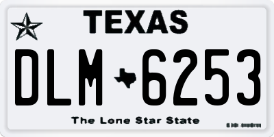 TX license plate DLM6253