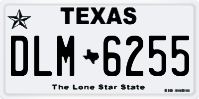 TX license plate DLM6255
