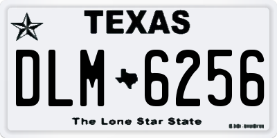 TX license plate DLM6256