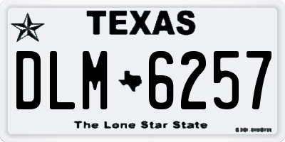 TX license plate DLM6257